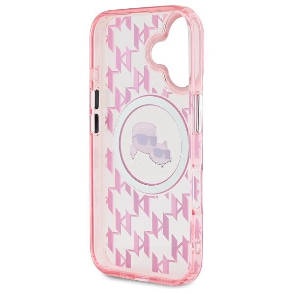Karl Lagerfeld Klhmp16Shmckmhp Iphone 166.1 Różowy/Pink Iml Monogram Karl&Choupette Head Magsafe