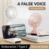 2026 New Handheld Fan Mini Portable Desktop Fan Foldable Neck-Mounted Fan with Phone Holder Function /ODM Customization