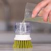 Soap Dispenser Brush Portable Soap Dispensing Palm Brush Storage Set with Drip Tray for Kitchen
