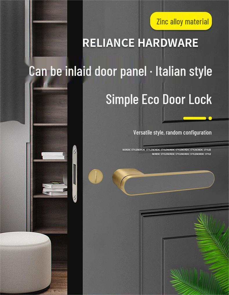 Italian Minimalist Eco Wood Door Handle: Keyless Magnetic Lock for Bathroom or Bedroom