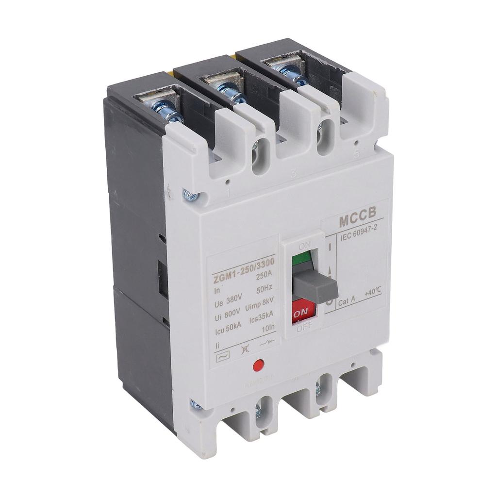 3-poliger Leistungsschalter Überlast Unterspannungsschutz Trennschalter mit Befestigungsteilen 250A 380VAC
