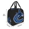 Eel Hockey Vancouver Canucks Merch Insulated Lunch Bag for Women Cooler Thermal Food Box Tote Leakproof Lunch Boxes Container