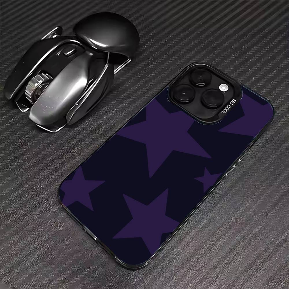 Fashion Vintage Large Stars Phone Case For iPhone 17 16 15 14 13 12 11 Pro Max XS Max 7 8 Plus Shockproof Silicone Matte Cover