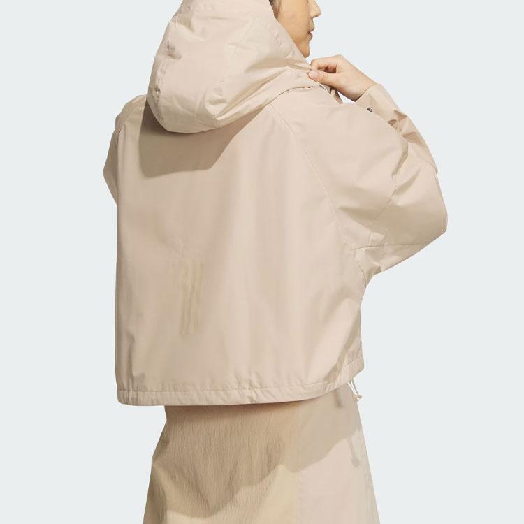 adidas City Escape Woven Jacket With Pure Logo Casual Hooded Coat Women Outerwear Magic-Light-Brown JE8591