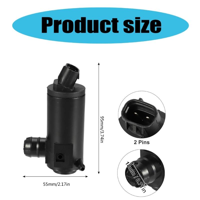 High Pressure Windshield Washer Motor Pump With Grommet for 98510-C1000 98510C1000 Clear Visibility Driving Experience