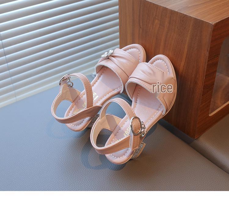 Kinder Sommer Strass Sandalen - Weiche Sohle, Rutschfest, Trendige High Heels für Mädchen