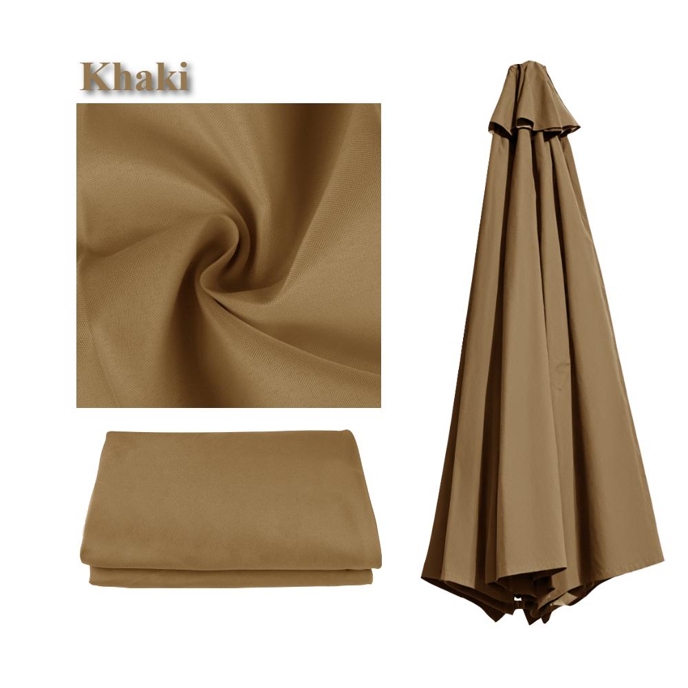 6/8Ribs Patio Umbrella Replacement Canopy Replacement 2/2.5/2.7/3M UV Protection Waterproof Garden Parasol Rain Cover Replacemen