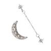 1 Pair Bohemian Style Irregular Moon Star Earrings Women Girls Alloy Stylish Earring Fashion Personality Ear Studs