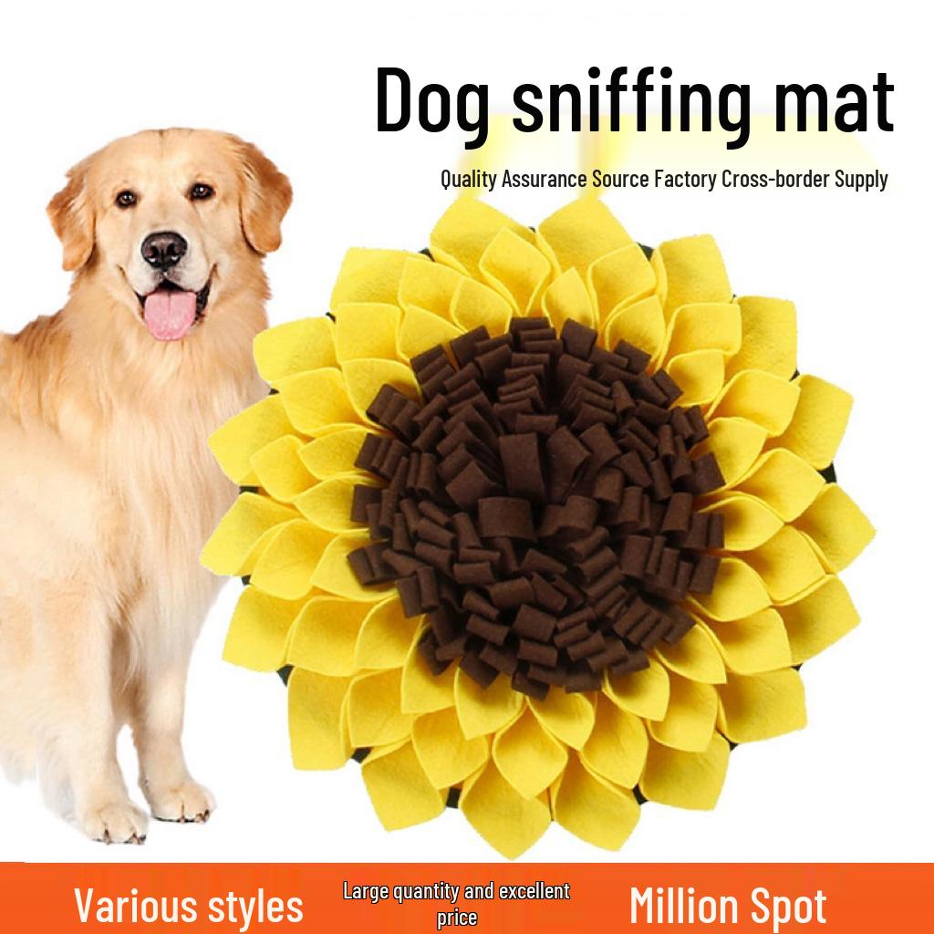 Sunflower Dog Snuffle Mat: Bite-Resistant, Slow Feeder & Anti-Choking Training Blanket