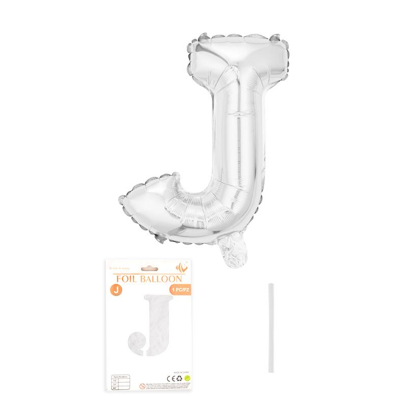 Independent Paper Card Packaging 16-Inch English Letter Aluminum Film Balloon Birthday Party Decoration Arrangement Aluminum Foil Balloon