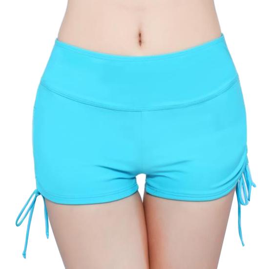 Sommer Strand Damen Unifarbene Bikinihose Seitlich Gefaltetes Bandage Badehose