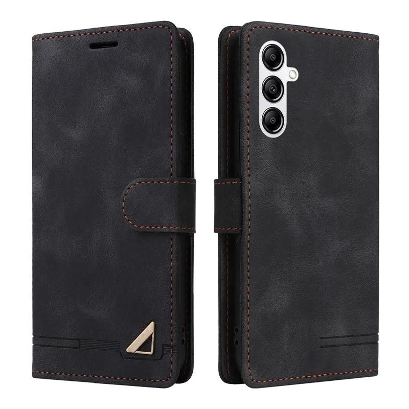 Leather Wallet Bag Phone Case For Samsung Galaxy S25 Ultra S24+ S23 FE S22 Plus 5G S24FE Coque Luxury Flip Cover Card Slot Etui