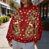 Women's Trendy Christmas Graphic Crewneck Sweatshirt Lightweight Casual Pullover Top for Holiday