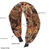 Women's Vacation Style Retro Ultra Wide Printed Headband