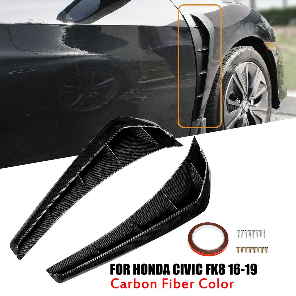 FOR 20162021 HONDA CIVIC TYPER STYLE FRONT FENDER SIDE AIR VENTS