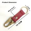 RSINC Full Grain Handmade Leather Keychain | Metal Fittings | Brass Finish Red B0DSW8KJ6X