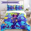 3pcs Custom Name Cartoon JoJo's Bizarre Adventure Bedding Set Duvet Cover Closure Includes 1 Duvet Cover & 2 Pillowcases for All Seasons Bedroom Decor