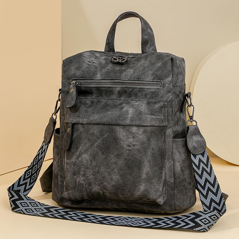 

Винтажный мраморный рюкзак для женщин, легкая большая вместительная сумка через плечо из полиуретана, водонепроницаемая, для повседневного использования в поездках на работу