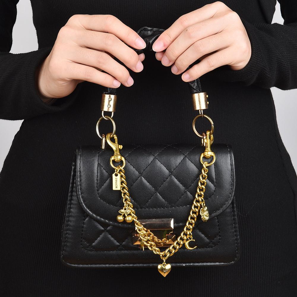 Style Cherry Fruit Bag Charm With Metallic Chain For Womens Fashion Accessory