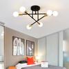 Modern Minimalist Indoor Wrought Iron Multi-Head Ceiling Light for Living Room, Restaurant, and Bedroom