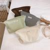 135 Solid Color Makeup Storage Pouch Wear-resistant Corduroy Toiletries Cosmetic Organizer Bag for Women and Teen Girls