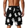 Herren Lässige Shorts im Halloween-Design mit lockerem Schnitt, elastischem Bund, Kordelzug und Taschen für Outdoor-Sport und den täglichen Gebrauch