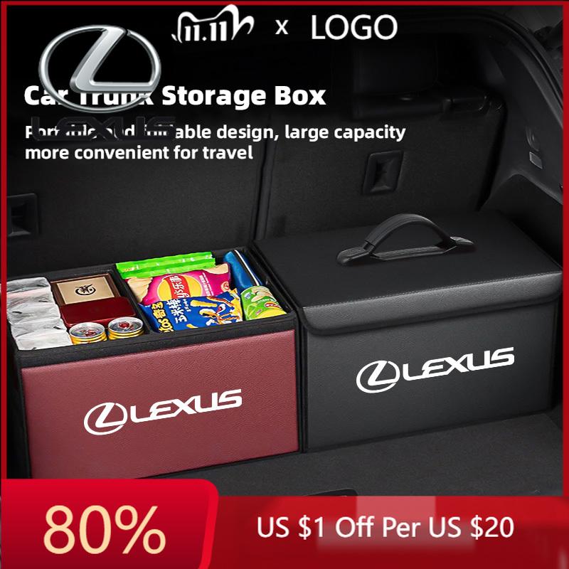 EAV3 2026 Hot Interior Stickers Car Trunk Leather Storage Box Auto Interior Organizer Accessories For Lexus F-SPORT ES RX NX LS UX LM