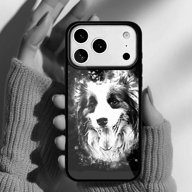 Border Collie Watercolor Phone Case for iPhone 17 16 15 14 13 Pro Max Back Cover for 12 11 Pro Coque