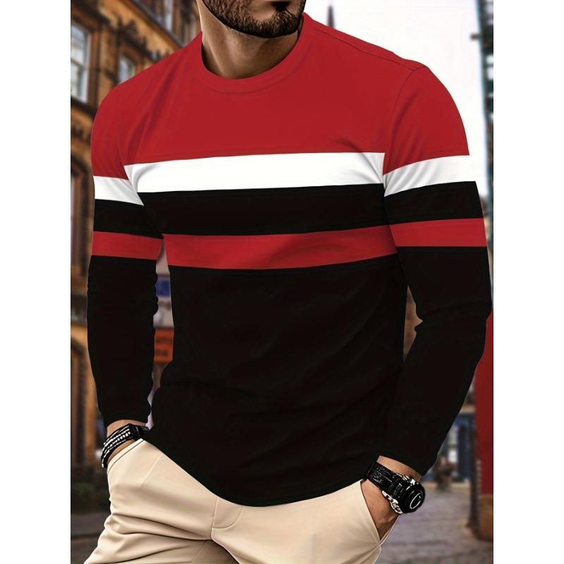 Men's Casual Daily Fashion Printed Long Sleeve T-Shirt