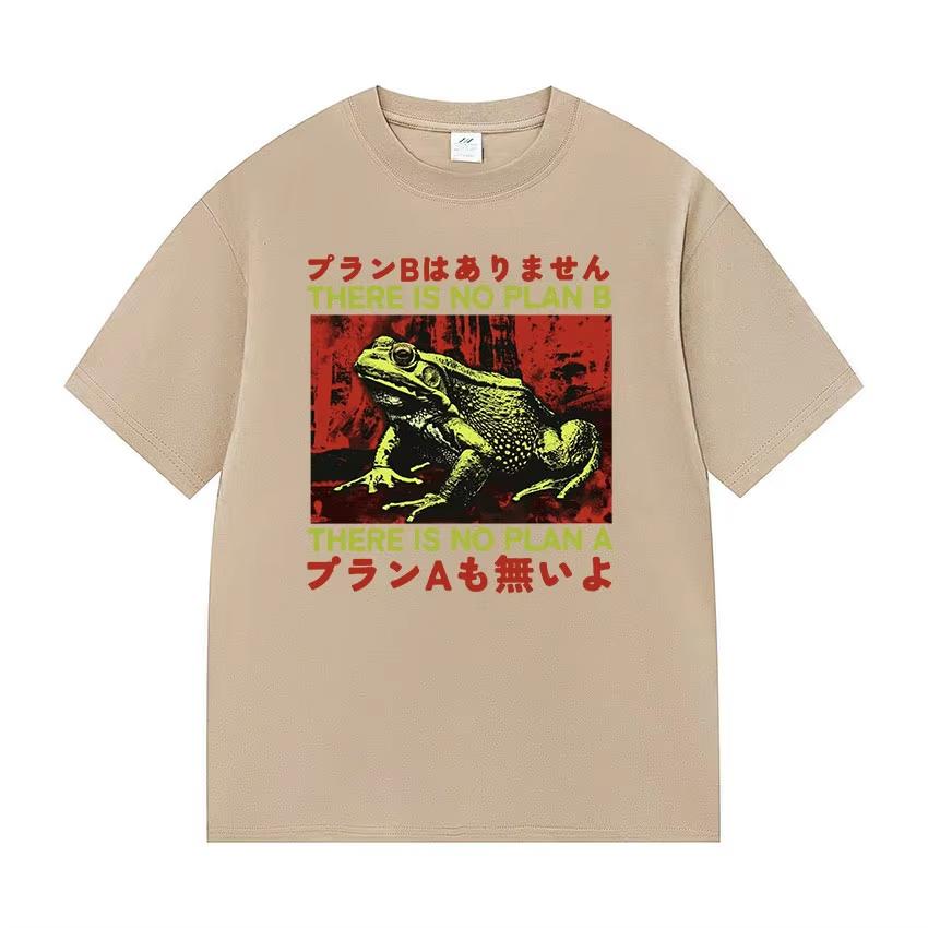 Japanese There Is No Plan B Frog Graphic T Shirt Unisexs Vintage Fashion ONeck Tshirts Casual Unisex Cotton Short Sleeve Tshirts