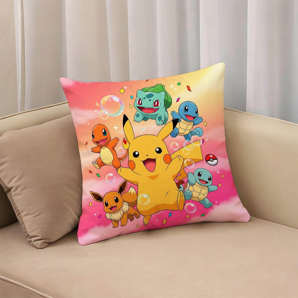 P-Pika Q-Chu Cushion Covers For Living Room Cushions Decorative Pillowcase Home Decorations Pillow Cases Personalized Gifts Sofa