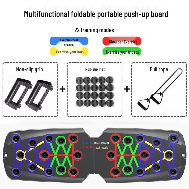 22-in-1 Multifunctional Push-up Board with Resistance Ropes
