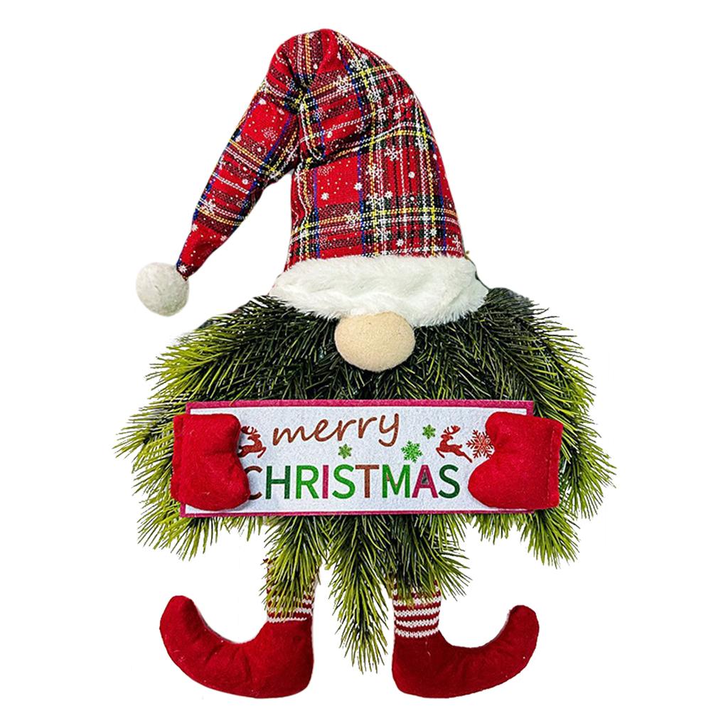 Faceless Doll Beard Christmas Gnome Wreath Hanging Decorative Garland Gnomes Ornaments Window Decoration Supplies