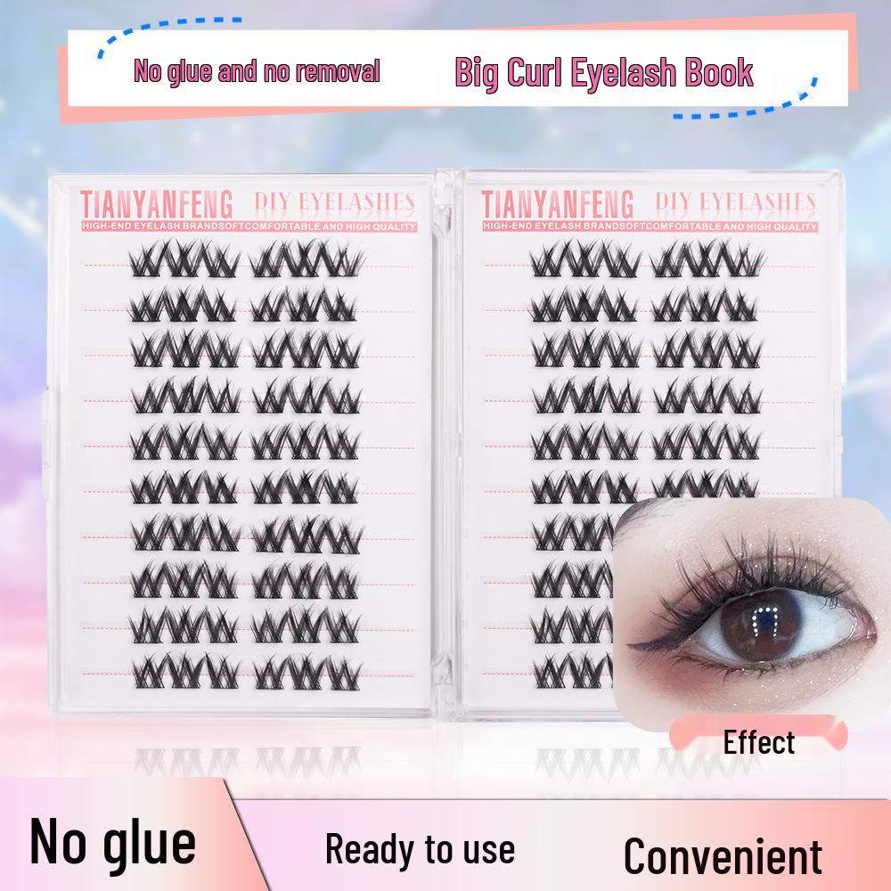 Thick Natural Mascara: Big Curl, 20 Row, Mess-Free, Beginner-Friendly, Camera-Ready for Enlarged Eyes