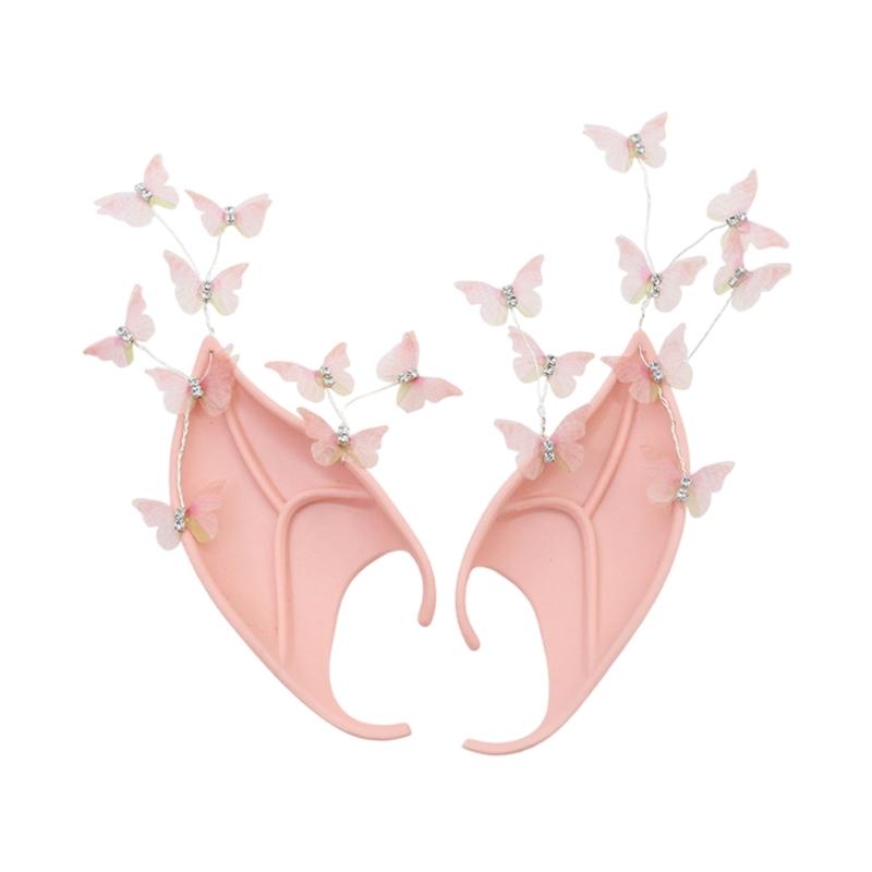 Elfie Uszy Uszy Wróżki Uszy Elfów z Motylem Obce Uszy Spiczaste Uszy na Imprezę Cosplay Uszy