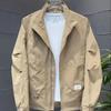 Mu Xi Summer Men's Trendy Solid Color Stand Collar Jacket - Handsome Casual Outerwear
