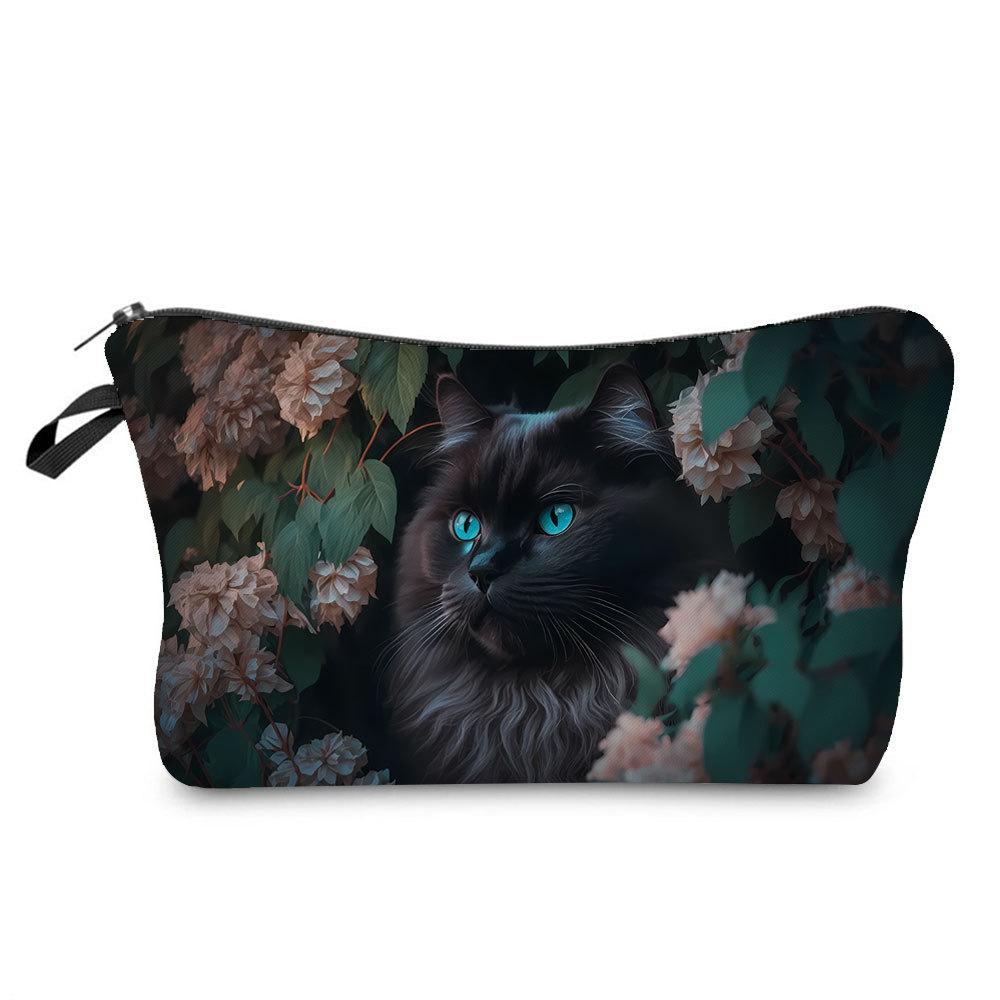 Women Cat Print Cosmetic Bag Toiletries Organize Travel Storage Case 6772