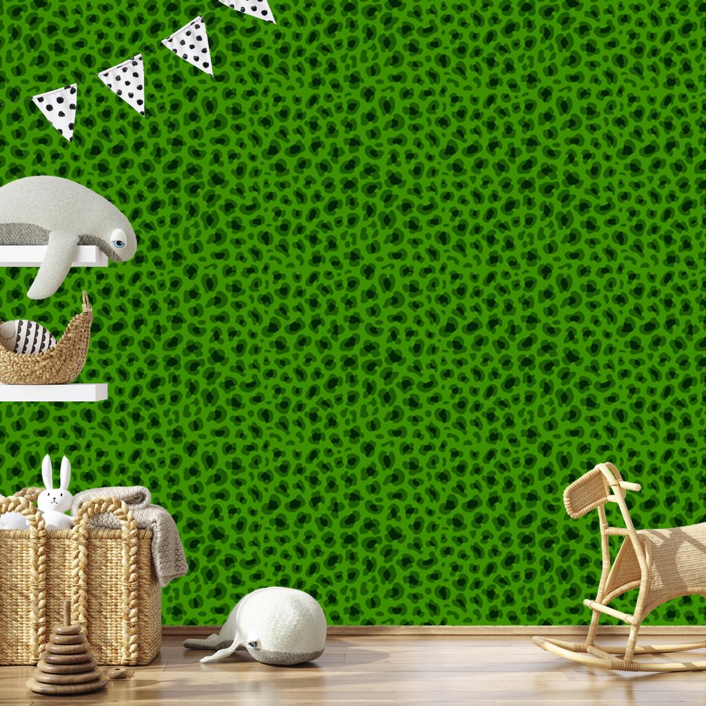 Green Leather and Bottle Green Wallpaper 50x1000