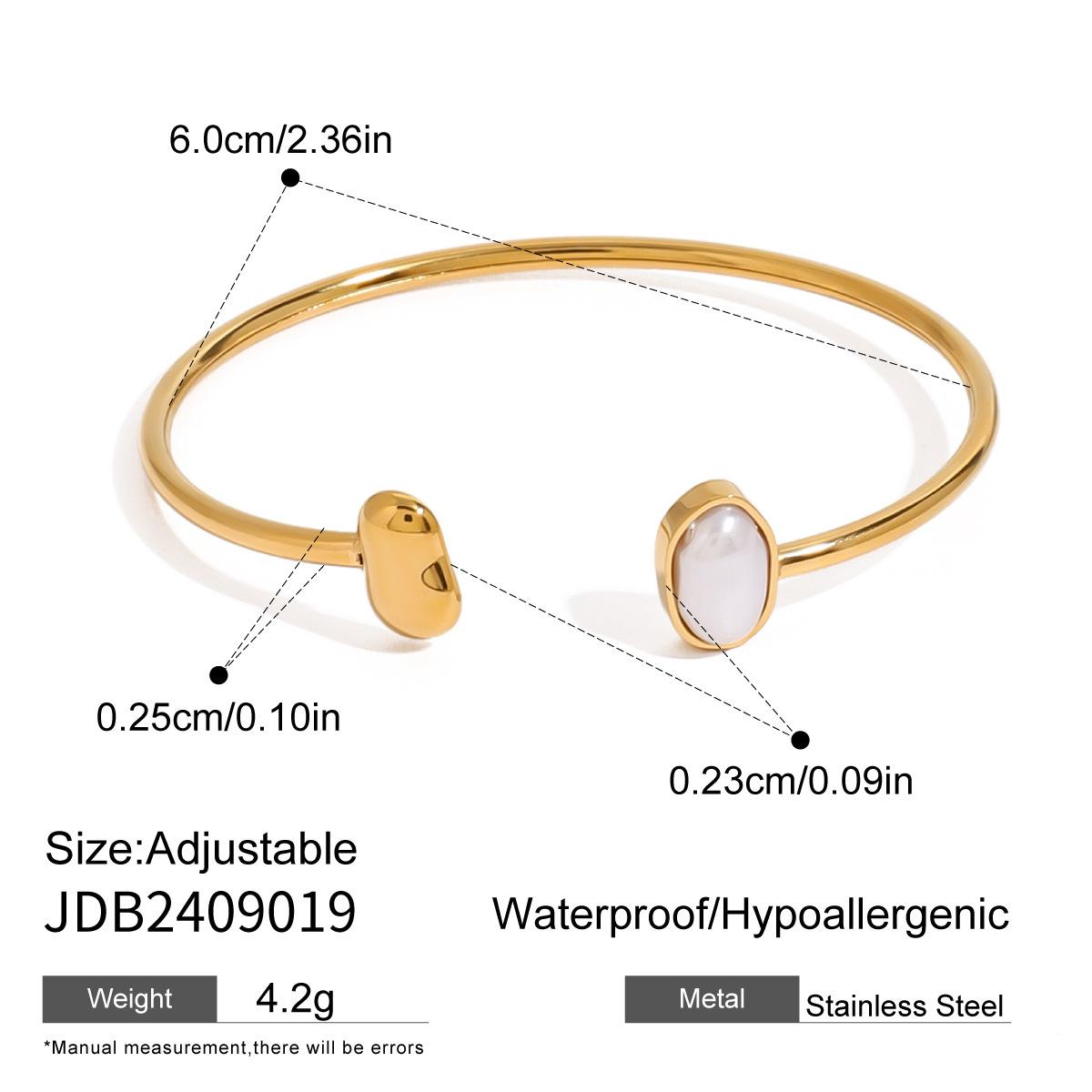 

JYL TS Bracelet Bangle Accent Open Design Minimalist Look Brings Elegance & Blessings JDB2409019 урожай золотой