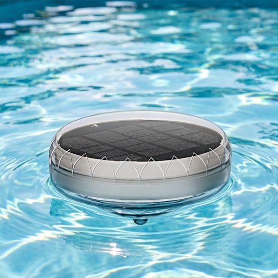 Lumière de Piscine Flottante Solaire avec Télécommande 12 Modes d'Éclairage Fonction Minuterie Étanche IP67 Lumière Flottante Solaire pour Piscines