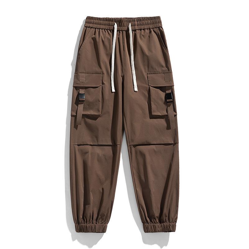 Men's overalls spring and summer new men's loose casual sweatpants waterproof multi-pocket leggings