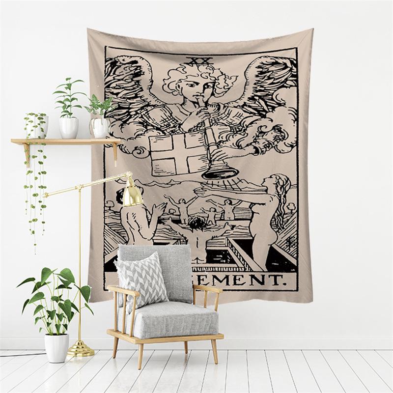 European Tarot Card Series Wall Tapestry - Decorative Polyester Landscape Hanging Cloth