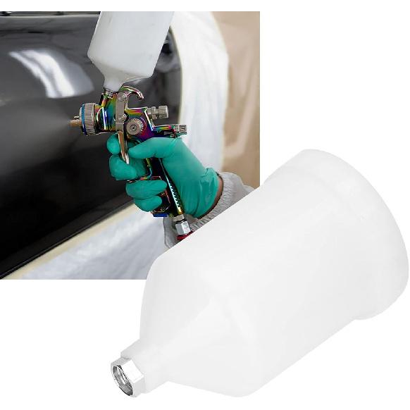 Cup for Hvlp Guns Spray Gun Paint Cups Plastic 600Ml Spray Gun Pot Plastic Stainless Steel Threaded Connector Hand Tool Accessories