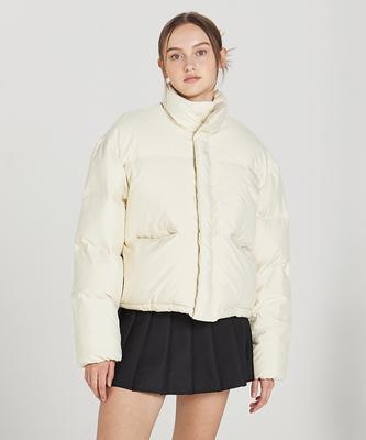Awesome Studio Women'S Duck Down Short Padded Puffer Ivory