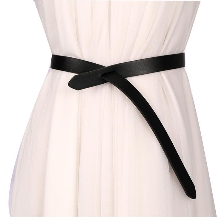Belt Women's Decoration with Dress Korean Fashion Pillow Cover Versatile Black Shirt Knotted Belt