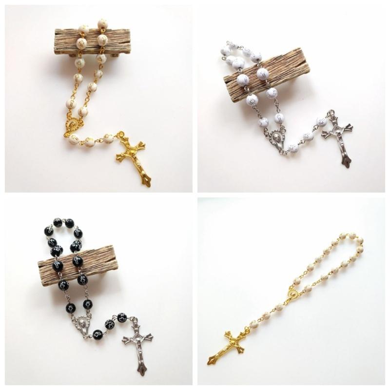 Fashion Bracelet Cross Shaped Pendant Bracelet Girl Bracelets Alloy Acrylic Material Jewelry Gift for Women Men Children