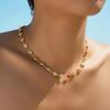 Colorful Heart Dopamine Color Clash Sweet Clavicle Chain Vacation Style Necklace