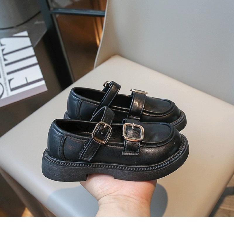

New Style Children s Shoes for Spring and Autumn, Korean Style, Versatile Girls Comfortable Soft-soled Leather Shoes 26 чорний
