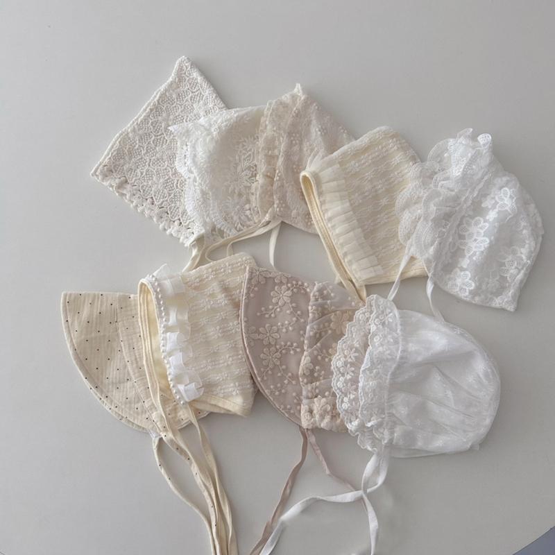 Newborn Outdoor Bonnet Infant Outdoor Photography Lace Bonnet for Travel Camping