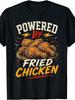 Unisex T-shirt Fried Chicken Lover T-Shirt - Retro Funny Food Humor Saying with Fried Chicken Print, Round Neck Cas
